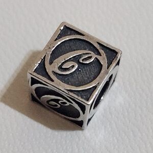 Vintage Michael Anthony ITALY 925 MA Sterling Capital Letter C CUBE Charm